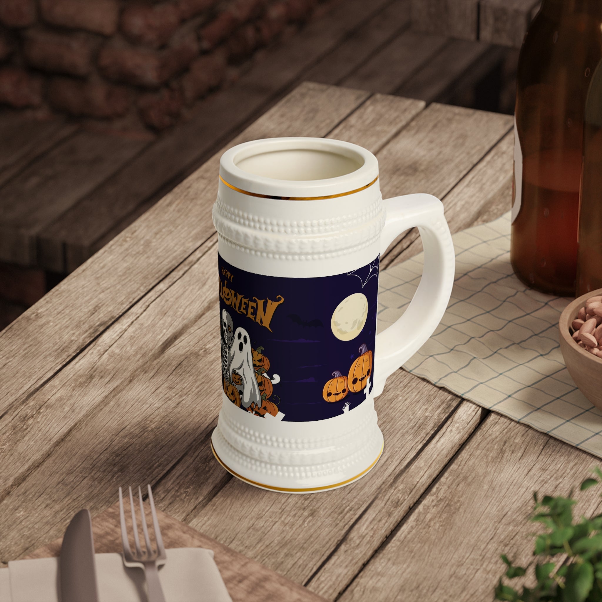 Halloween is Better with Skeleton | Beer Stein Mug